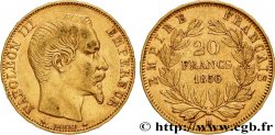 20 francs or Napoléon III, tête nue 1856 Strasbourg F.531/10