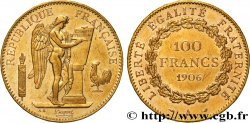 100 francs or Génie, tranche inscrite en relief Dieu protège la France 1906 Paris F.552/19