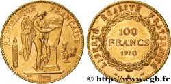 100 francs or Génie, tranche inscrite en relief Liberté Égalité Fraternité 1910 Paris F.553/4
