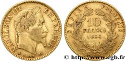 10 francs or Napoléon III, tête laurée, type définitif à grand 10 1864 Paris F.507A/6