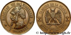 Médaille satirique Cu 33, type F “Au hibou” 1870  Schw.F1b 