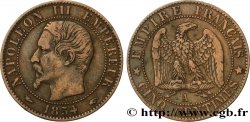 Cinq centimes Napoléon III, tête nue 1854 Paris F.116/8