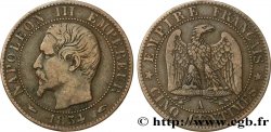 Cinq centimes Napoléon III, tête nue 1854 Paris F.116/8