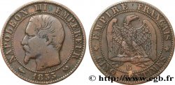 Cinq centimes Napoléon III, tête nue 1855 Rouen F.116/18