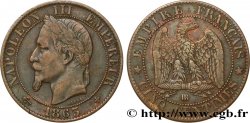 Cinq centimes Napoléon III, tête laurée 1863 Strasbourg F.117/11