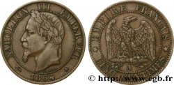 Cinq centimes Napoléon III, tête laurée 1864 Paris F.117/13