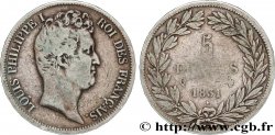 5 francs type Tiolier avec le I, tranche en creux 1831 Perpignan F.315/25