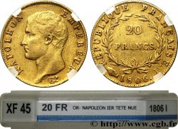 20 francs or Napoléon tête nue, Calendrier grégorien 1806 Limoges F.513/2