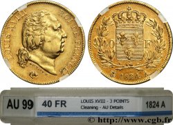40 francs or Louis XVIII 1824 Paris F.542/15 TTB+ GENI