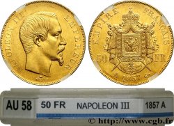 50 francs or Napoléon III, tête nue 1857 Paris F.547/4