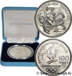 Belle Épreuve 100 francs - Hockey / Bouquetin 1991 Paris F5.1612 1 FDC 