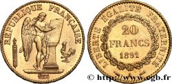 20 francs or Génie, IIIe République 1891 Paris F.533/15