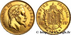 100 francs or Napoléon III, tête laurée 1866 Strasbourg F.551/7