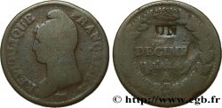 Un décime Dupré, modification du 2 décimes 1796 Paris F.127/1
