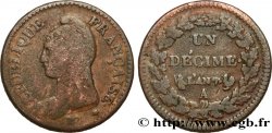 Un décime Dupré, grand module 1799 Paris F.129/20