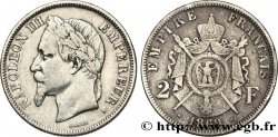 2 francs Napoléon III, tête laurée 1869 Strasbourg F.263/11
