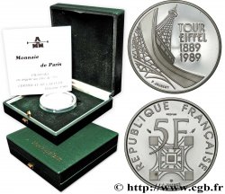 Piéfort Belle Épreuve Argent de 5 francs Tour Eiffel 1989 Paris GEM.342 P2 MS 