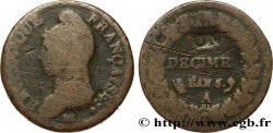 Un décime Dupré, modification du 2 décimes 1796 Paris F.127/5