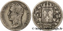 1 franc Charles X, matrice du revers à quatre feuilles 1829 Rouen F.207A/14