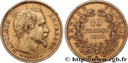 10 francs or Napoléon III, tête nue, petit module, tranche lisse 1854 Paris F.505/1