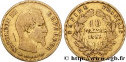 10 francs or Napoléon III, tête nue 1857 Paris F.506/4 TB 