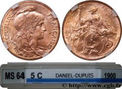 5 centimes Daniel-Dupuis 1900  F.119/9 MS64 GENI