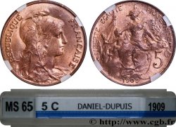 5 centimes Daniel-Dupuis 1909  F.119/20