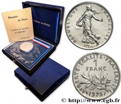 Piéfort Nickel de 1 franc Semeuse 1975 Paris GEM.104 P1