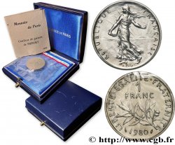 Piéfort Nickel de 1 franc Semeuse 1980 Pessac GEM.104 P1