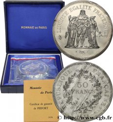 Piéfort Argent de 50 francs Hercule 1978  GEM.223 P1