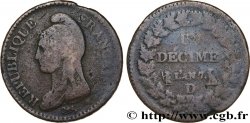 Un décime Dupré, grand module 1799 Lyon F.129/40