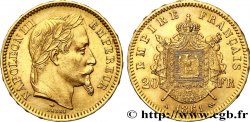 20 francs or Napoléon III, tête laurée 1861 Paris F.532/1