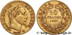 10 francs or Napoléon III, tête laurée 1867 Strasbourg F.507A/16