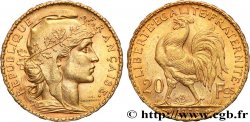 20 francs or Coq, Liberté Égalité Fraternité 1908 Paris F.535/2 VZ 