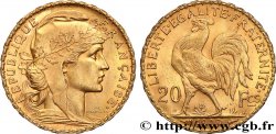 20 francs or Coq, Liberté Égalité Fraternité 1909 Paris F.535/3