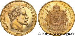 100 francs or Napoléon III, tête laurée 1863 Strasbourg F.551/3