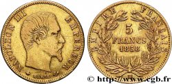 5 francs or Napoléon III, tête nue, grand module 1858 Strasbourg F.501/6