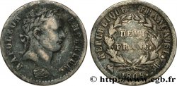 Demi-franc Napoléon Ier tête laurée, République française 1808 Strasbourg F.177/4