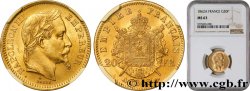 20 francs or Napoléon III, tête laurée, grand A 1862 Paris F.532/4 SPL63 NGC