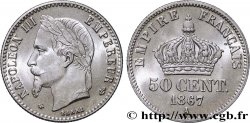 50 centimes Napoléon III, tête laurée 1867 Paris F.188/14 SPL64 