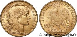 20 francs or Coq, Liberté Égalité Fraternité 1907 Paris F.535/1