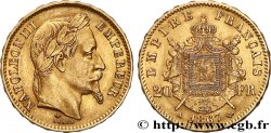 20 francs or Napoléon III, tête laurée 1867 Paris F.532/15