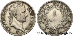1 franc Napoléon Ier tête laurée, Empire français 1809 Perpignan F.205/9