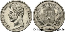 1 franc Charles X, matrice du revers à cinq feuilles 1828 Paris F.207/37