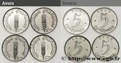 Lot de 4 x 5 centimes Épi 1961-1964  F.124/3