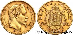 20 francs or Napoléon III, tête laurée, grand A 1862 Paris F.532/4