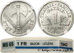 1 franc Francisque, légère 1943  F.223/3