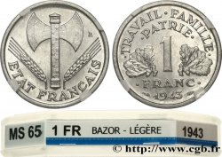 1 franc Francisque, légère 1943  F.223/3