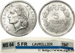 5 francs Lavrillier, aluminium 1947  F.339/9