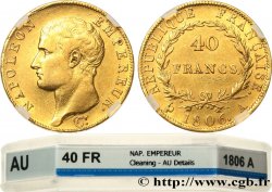 40 francs or Napoléon tête nue, Calendrier grégorien 1806 Paris F.538/1